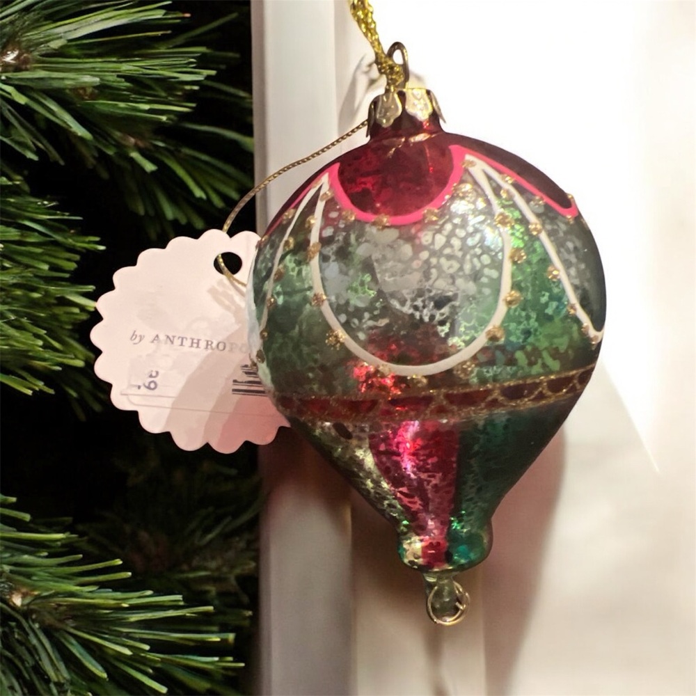 Anthropologie Red and Green Christmas Decor Accents